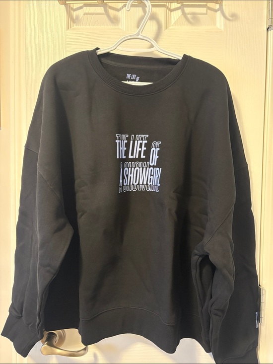 Taylor Swift Tops - Taylor Swift The Life of a Showgirl Black Crewneck Sweatshirt